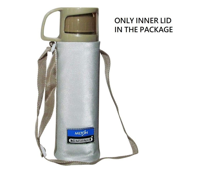 Dharam Paul Traders ONLY LID for Milton Glassy hot and cold flask 750-1000 ml, Cap for milton glassy flask, Big, Black, 1 Piece. - Image 2