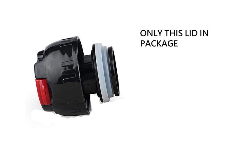 Dharam Paul Traders ONLY LID for Milton Glassy hot and cold flask 750-1000 ml, Cap for milton glassy flask, Big, Black, 1 Piece. - Image 3