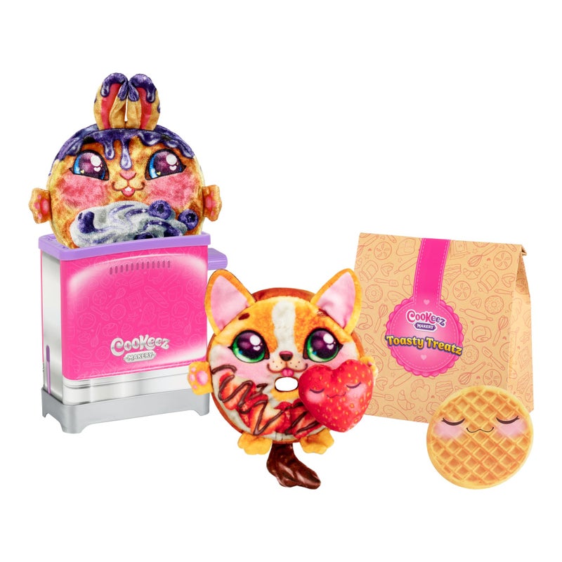 Cookeez Makery محماص كوكيرز ميكري توستي تريتز مع دمى عطرية 2 حزمة اجعل صديقًا ناعمًا ومطاطيًا مفاجئًا يظهر من الخبز - Image 2