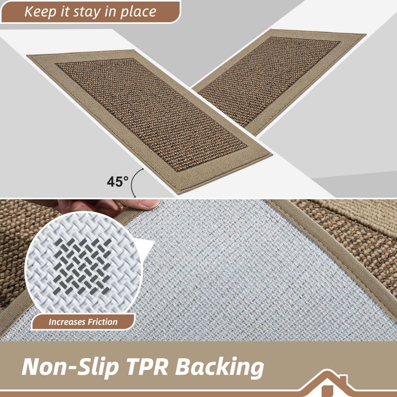 BEQHAUSE Indoor Door Mat 32" x 48", Dirt Trapper Door Mats Non-Slip Entryway Rugs Washable, Resist Dirt Absorbent Welcome Mat, Low Profile Floor Mats for Front Back Door and Entryway, Taupe - Image 4