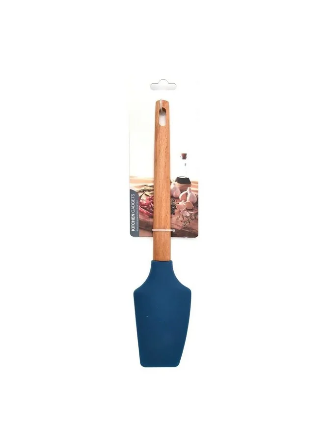 PARFAIT Silicone Spatula with Beech Wood Handle Brown and Navy Blue N-C244KA0502