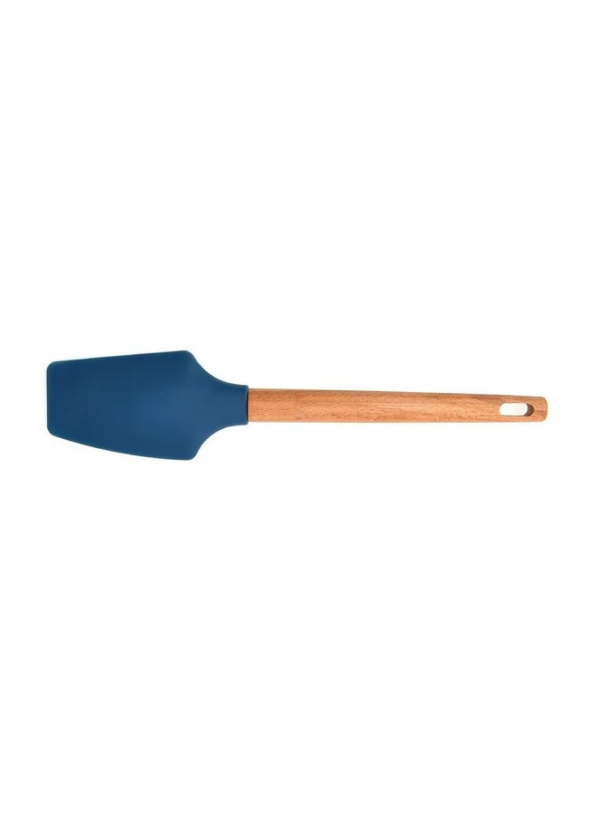 PARFAIT Silicone Spatula with Beech Wood Handle Brown and Navy Blue N-C244KA0502