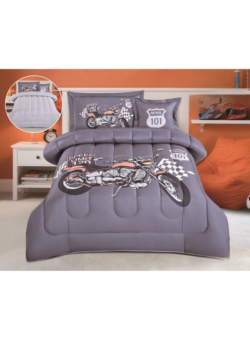 Children's summer microfiber bedspread with cheerful designs, 4 pieces, size 170*230 cm