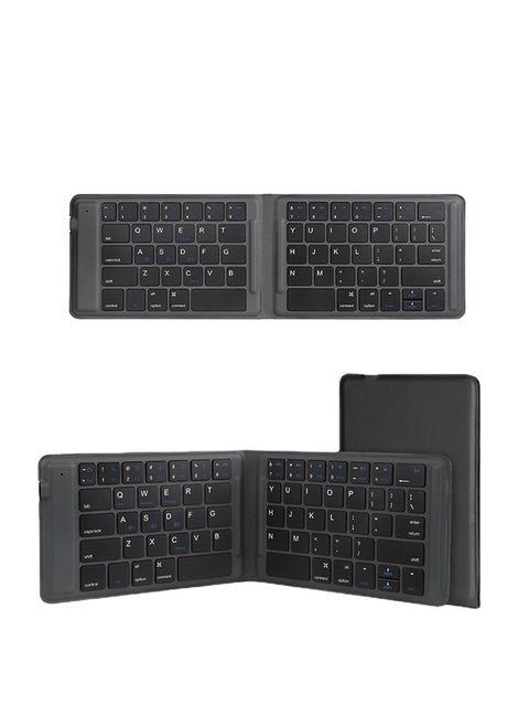 Foldable Bluetooth Keyboard, Rechargeable Ultra Slim Mini Pocket Folding Keyboard, Wireless Portable Keyboard Compatible With Android, iOS, Windows System, Mobilephone, Tablet, Laptop Device