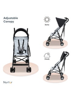 Nurtur Rex Buggy Stroller Multicolor Lightweight Stroller With Compact Fold Canopy Shoulder Strap 6 To 36 Months  - Image 3