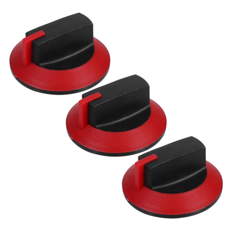 Red ABS Gas Stove Knobs Replacement Control Switch 3Pcs for Cooktops - Image 2