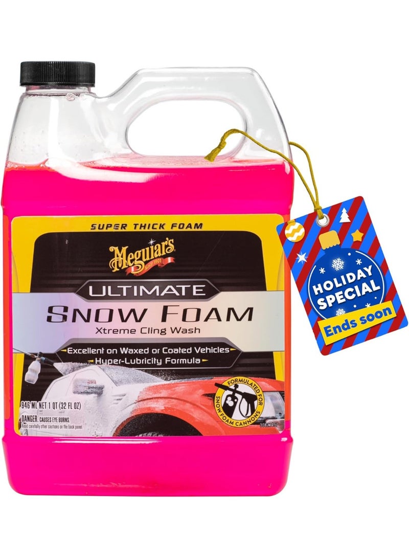 Meguiar's G191532 Ultimate Snow Foam – Extreme Cling Pre-Wash, 946ml (32 fl oz) - Image 1