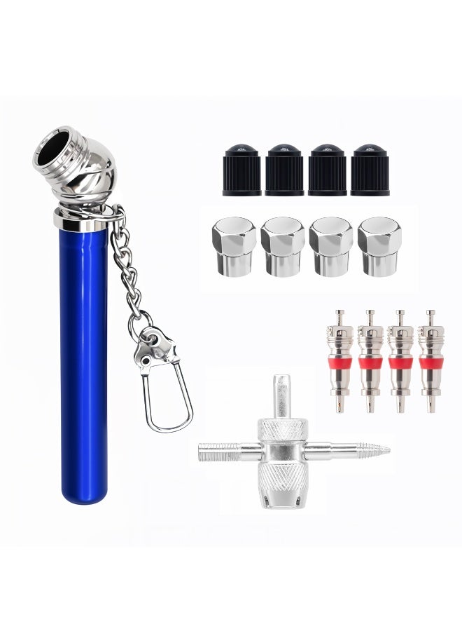 Safari Tire Repair Kit TG036, 4-in-1 Valve Tool Set with Tire Pressure Gauge, 4 Brass Valve Cores, 4 Metal Caps, 4 Plastic Caps, Universal Valve Accessories for Car, Bike, Motorcycle, Truck, SUV, Tire Maintenance & Air Leak Repair Kit - Image 2