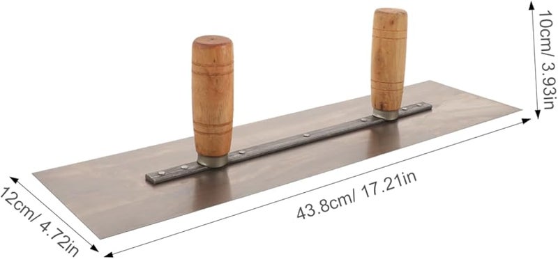 Dual Handle Masonry Trowel 12 Inch Concrete Finishing Tool for Painting Walls - Image 3