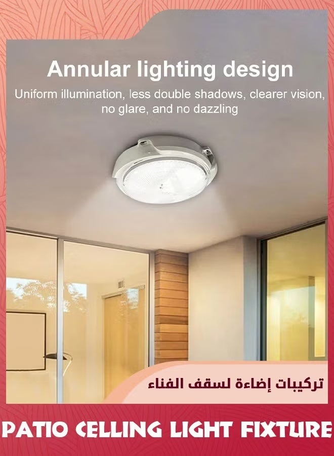 EETU LED Solar Lights,Indoor Outdoor, Solar Porch Ceiling Light With Remote, 100W Solar Chicken Coop Light,Solar Gazebo Lights With Dusk To Dawn Sensor And Timer - Image 2