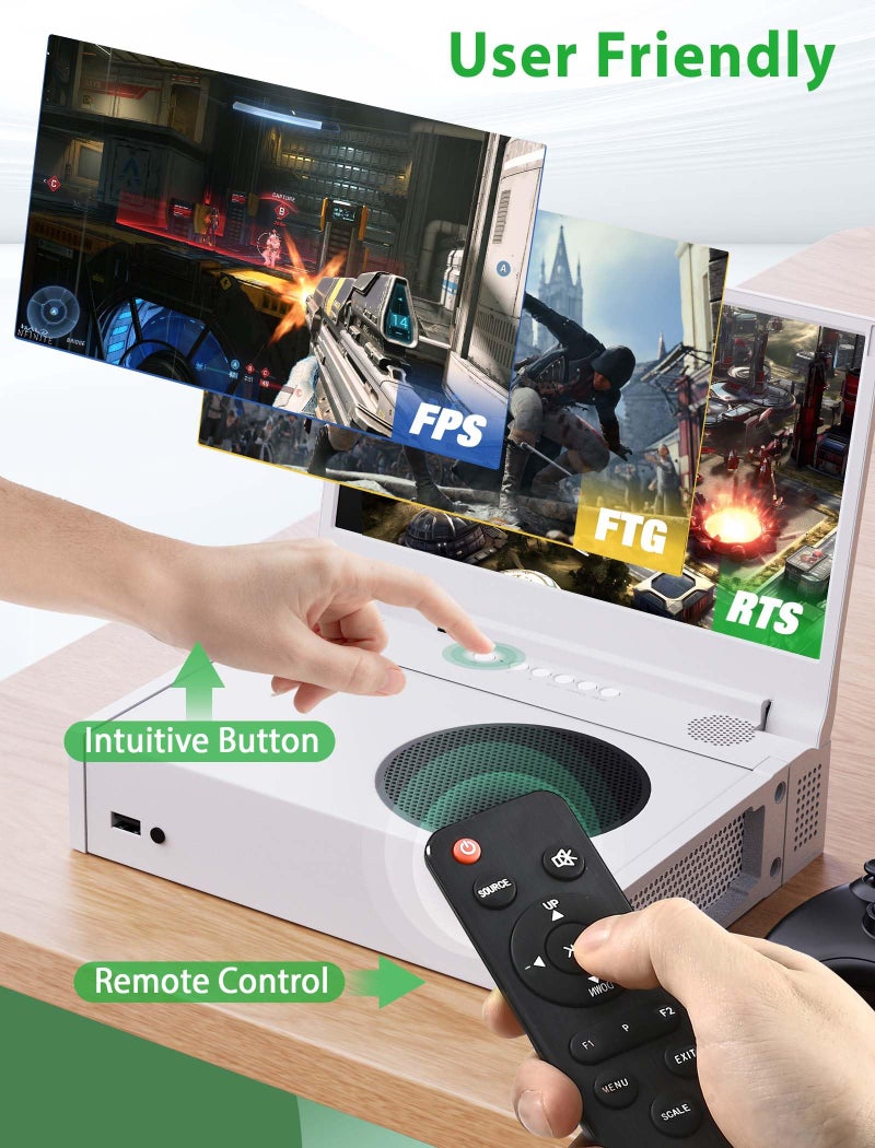 DEPGI 4K 14" Portable Gaming Monitor IPS Screen for Xbox Series S（not Included） with Remote Control, Portable Monitor with HDR10, AMD FreeSync, 2X HDMI for Indoor Outdoor Travel - Image 4
