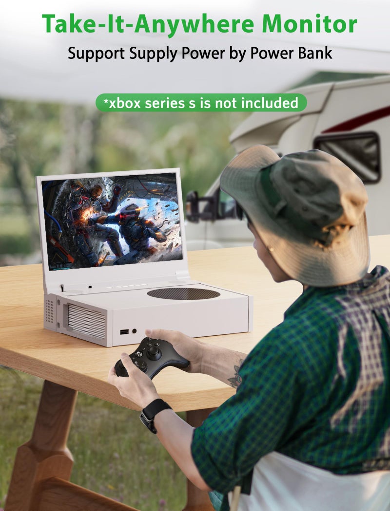 DEPGI 4K 14" Portable Gaming Monitor IPS Screen for Xbox Series S（not Included） with Remote Control, Portable Monitor with HDR10, AMD FreeSync, 2X HDMI for Indoor Outdoor Travel - Image 3