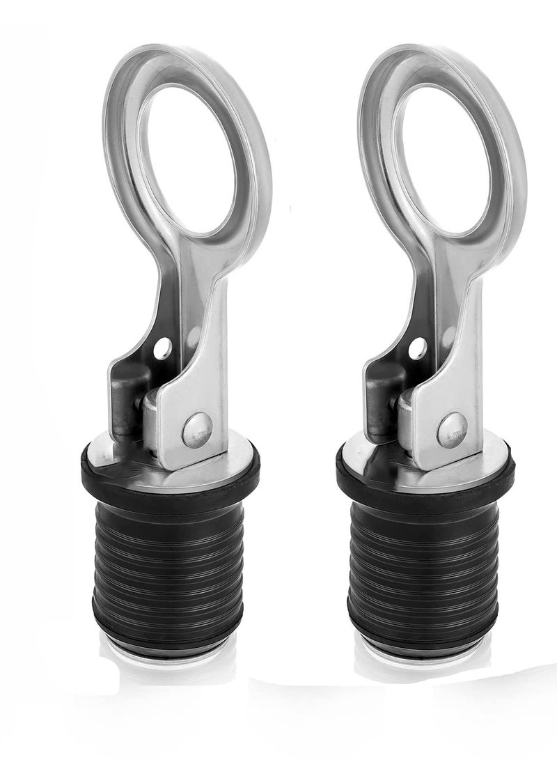 SOLARAE Snap Handle, Drain Plug, T Handle Drain Plug for 2.54CM Diameter, Drains Handle, Boat Drain Plug, Marine Boat Drain Plugs, Boat Accessories, Drain Plug(2 Pcs ) - Image 1