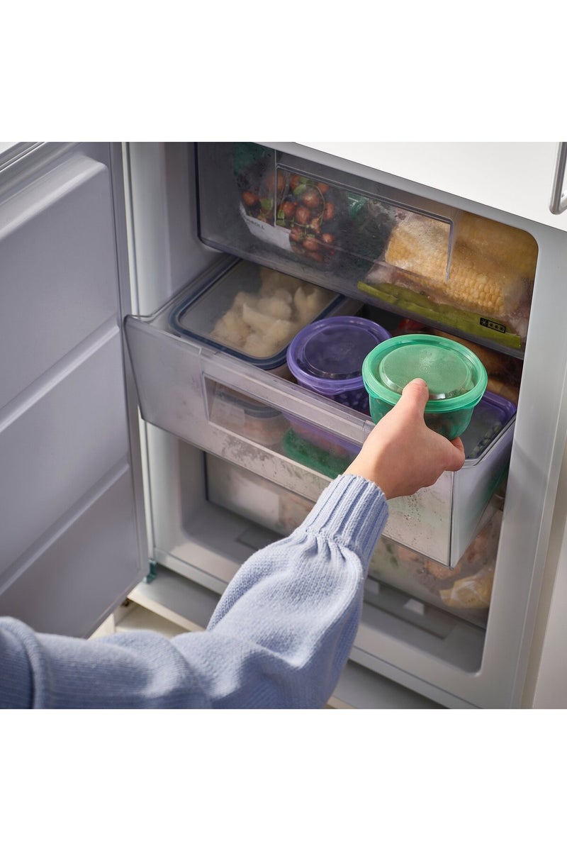 PRUTA Snack container with lid, lilac/green, 0.3 l - Image 5