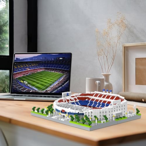 alltogetho Barcelona Soccer Stadium Micro Blocks Building Sets Micro Mini Bricks Architecture Building Block Sets for Adults Football Field Building Blocks for Girls and Boys Fans Aged 14 and Up - Image 5