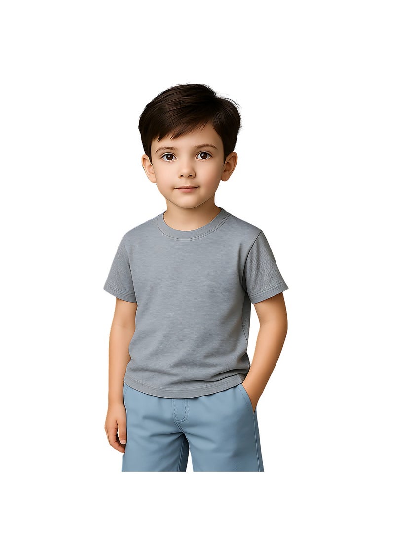 برينت شوب فور مي Printshop4me تي شيرت للأولاد برقبة دائرية 170 جرام في المتر المربع من القطن الخالص الألوان الأساسية - Image 1