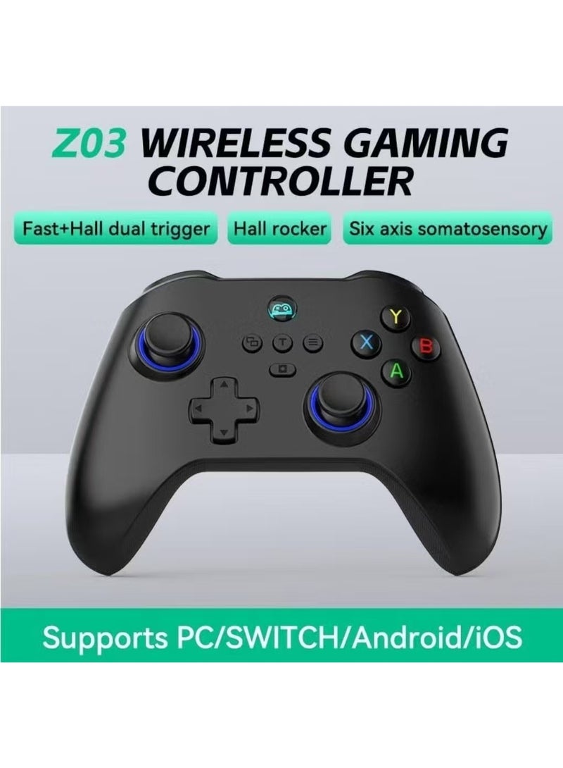 BSP Classic Gamepad Z03 +Mobile Holder Wireless Game Controller for iOS, Android, Windows, Mac, Switch, PS Remote Play, Xbox Cloud, Steam Link, GeForce Now, MFi Arcade Games, Cloud Gaming with Hall Joystick, Hall Linear Trigger & Micro Triggers, Macro Programming Back Keys, Six-Axis Gyroscope, Adjustable HD Dual Vibration Motors, AUTO One-Click Burst, 1000Hz Report Rate - Image 2