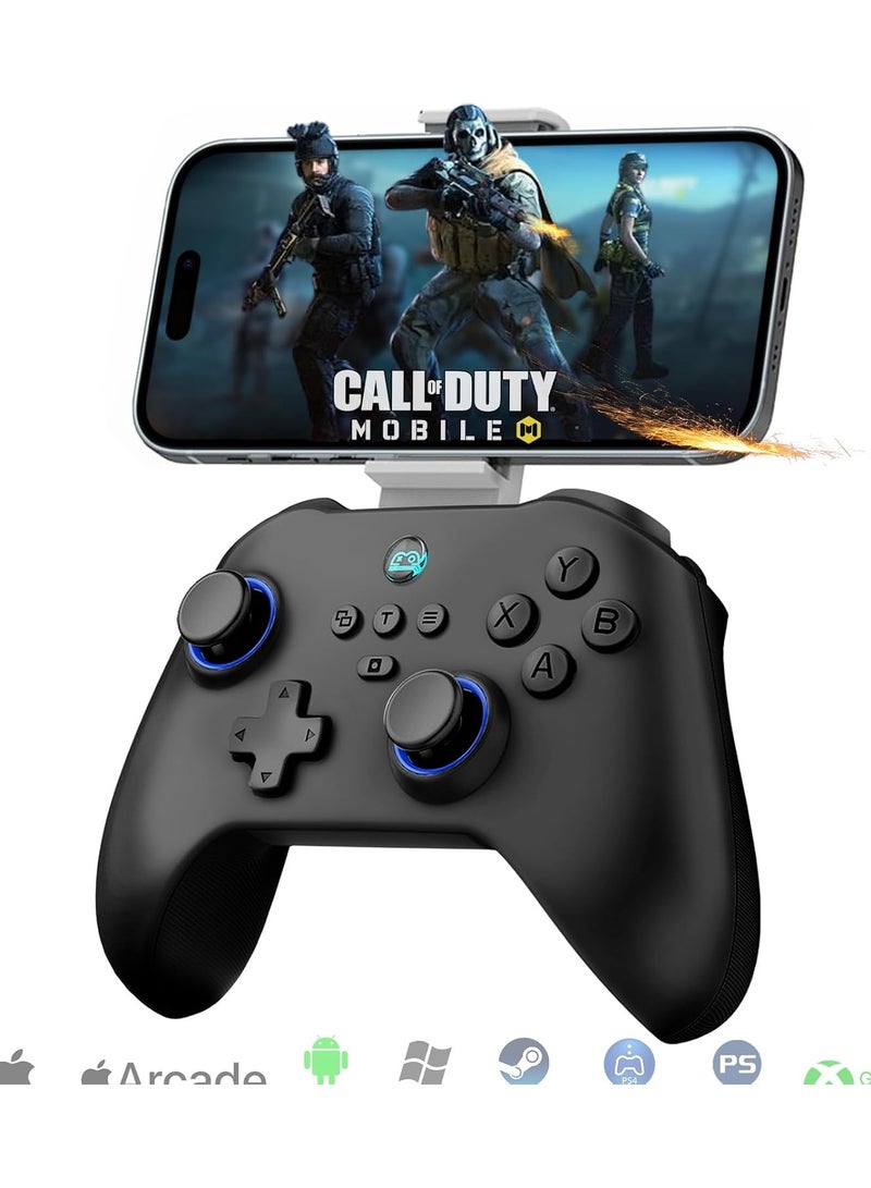 BSP Classic Gamepad Z03 +Mobile Holder Wireless Game Controller for iOS, Android, Windows, Mac, Switch, PS Remote Play, Xbox Cloud, Steam Link, GeForce Now, MFi Arcade Games, Cloud Gaming with Hall Joystick, Hall Linear Trigger & Micro Triggers, Macro Programming Back Keys, Six-Axis Gyroscope, Adjustable HD Dual Vibration Motors, AUTO One-Click Burst, 1000Hz Report Rate - Image 1