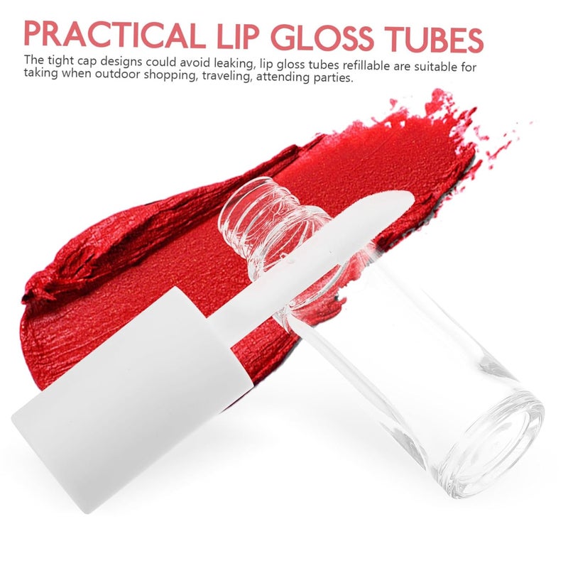 Healeved 15pcs Refillable Lip Gloss Tubes with Wands Lip Balm Containers for Makeup Cute Empty Gloss Bottles Design for Travel and Parties - Image 3