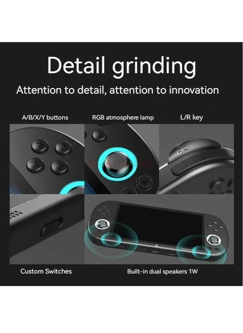 Trimui Smart Pro 5-inch Handheld Game Console Preinstalled Emulator System 128GB (Black)