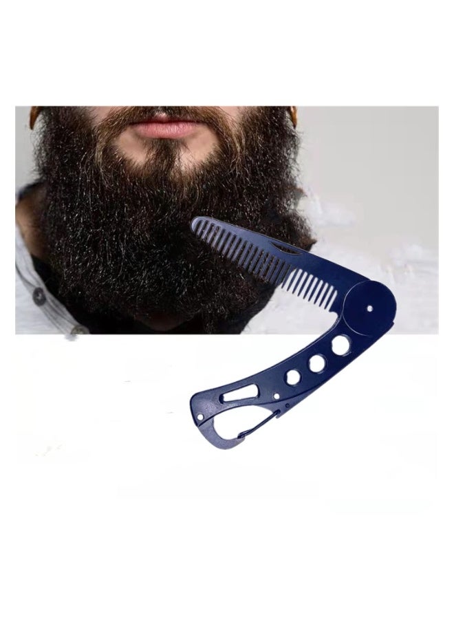 Tuklye Stainless Steel Folding Beard and Mustache Comb for Men's Grooming - Anti-Static Hair Styling Pocket Beard Comb  - Image 4