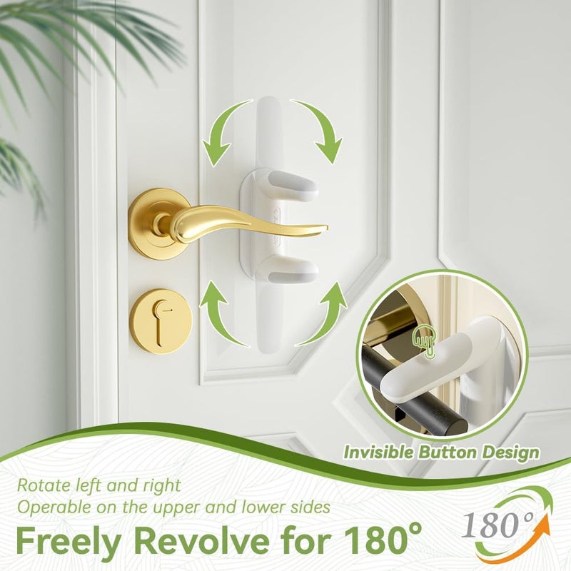 EUDEMON 2 Pack Updated Baby Safety Door Lever Lock - Image 4