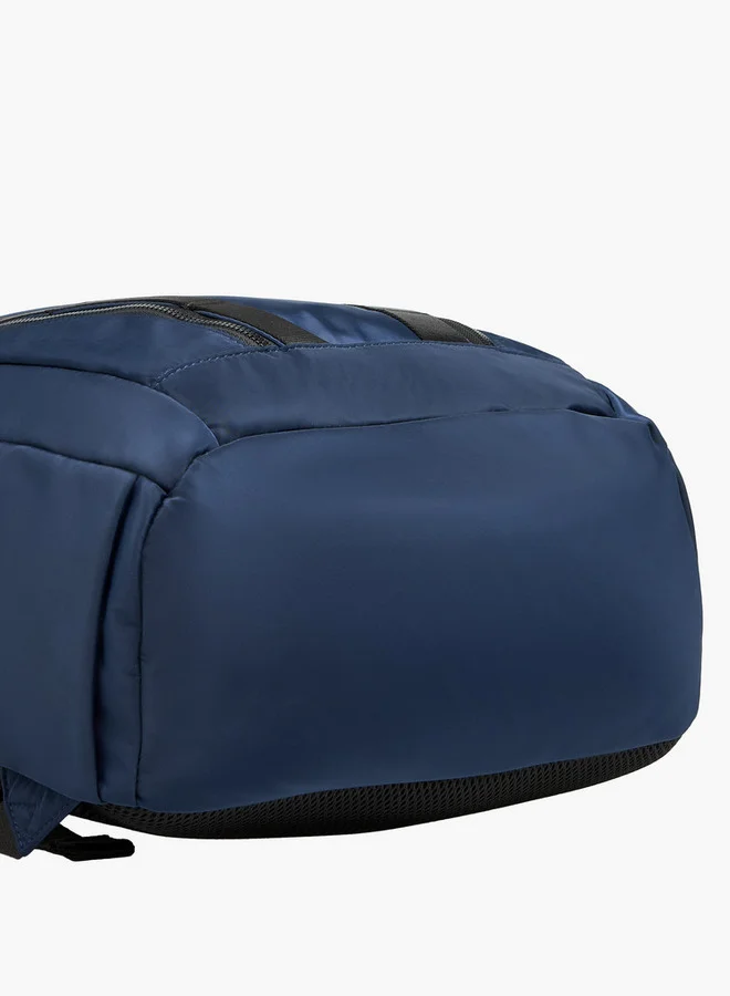 Lee Cooper Printed Backpack with Adjustable Straps and Zip Closure - 16xX33X47 cm