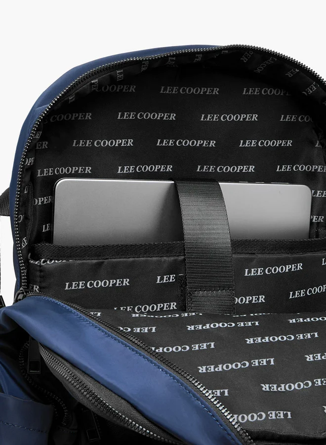 Lee Cooper Printed Backpack with Adjustable Straps and Zip Closure - 16xX33X47 cm
