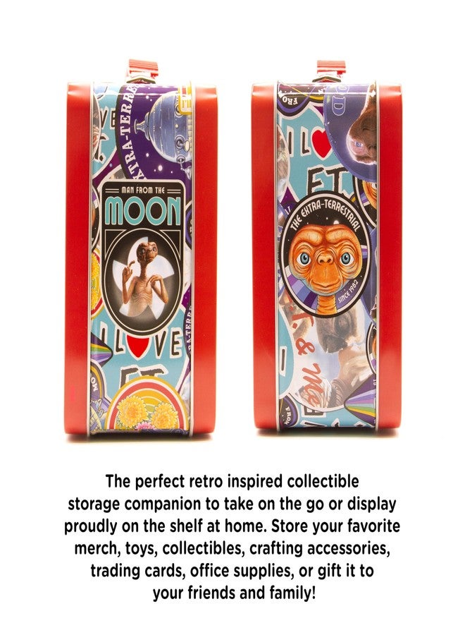 AQUARIUS E.T. Fun Box - Sturdy Tin Storage Box with Plastic Handle & Embossed Front Cover - Officially Licensed E.T. Merchandise & Collectible Gift (48288) - Image 5