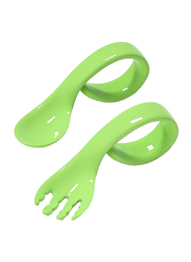 kiddoz Pair Baby Feeding Heat Discoloration Spoon Fork Set  - Image 1