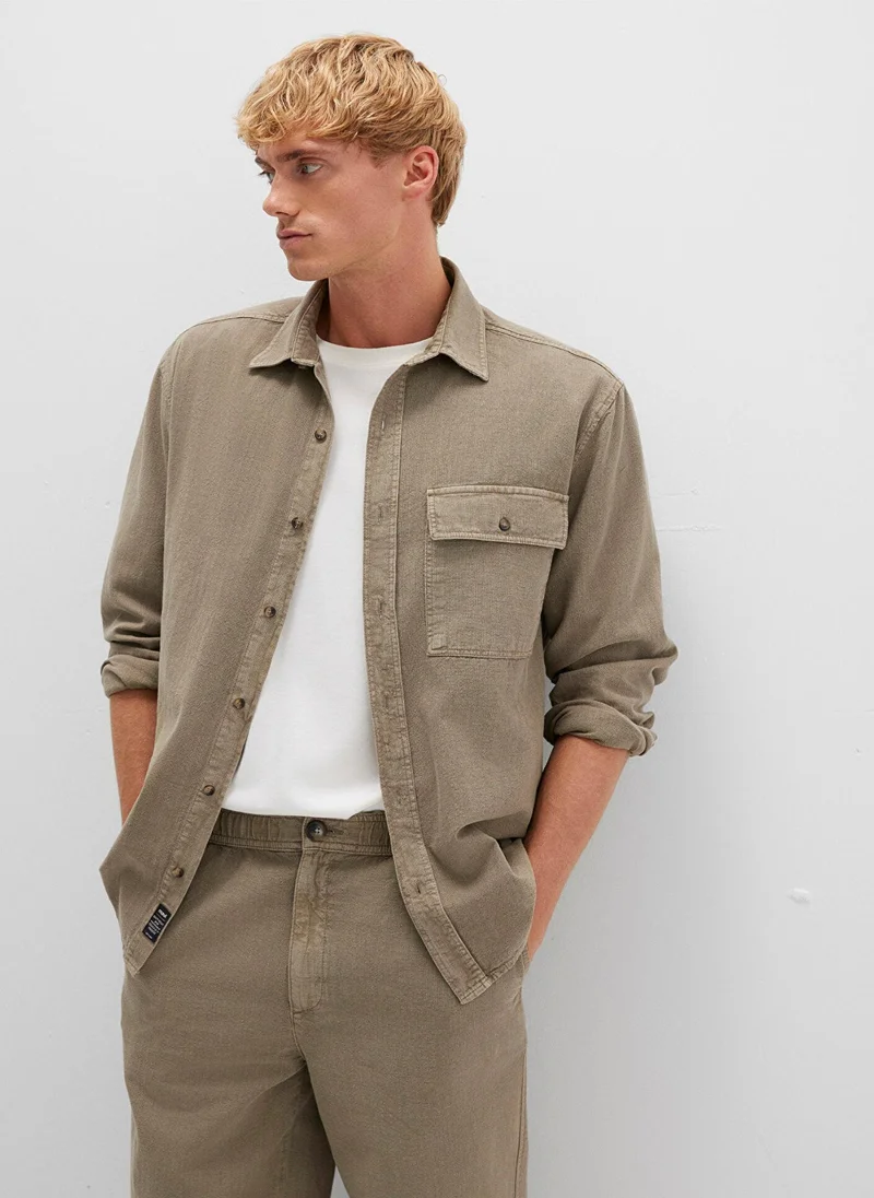 مافي Solid Regular Fit Shirt