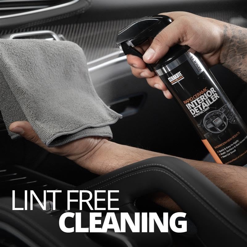 CERAKOTE Microfiber Towels (12 Pack) - Cleaning and Application Towels Durable Microfiber Material - 300 GSM Lint-Free Towel - Ideal for Cars, Home, Shop and Office Cleaning General standard compliant quality - Image 4