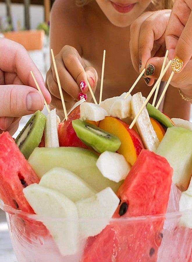Boulevar Wooden Round Toothpicks with Storage Holder Multi-Purpose for Fruit Cocktail Dessert Barbecue Art Craft Teeth Cleaning 260 Pieces - Image 4