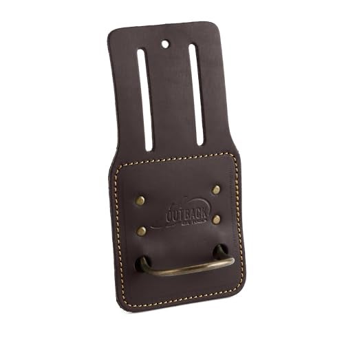 OX Tools Top Grain Leather Hammer Holder with Steel Hammer Loop - Durable Oil Tanned Leather Hammer Tool Holster for Tool Belt - Hammer Holder for Belt with Metal Ring OX-P263401 - Image 1