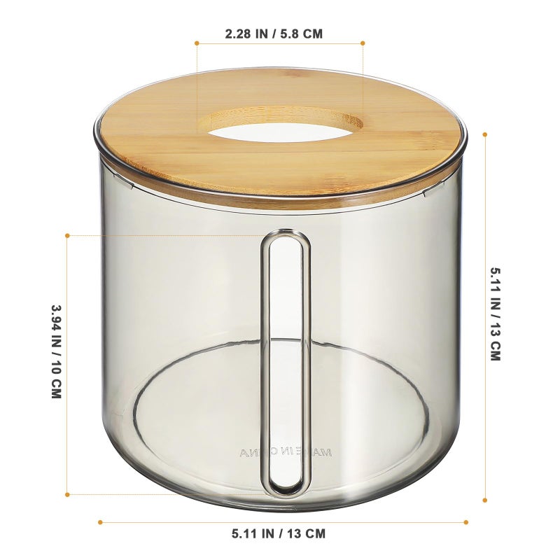 Brown Plastic Lid Tissue Box Double Roll Paper Storage Container For Bathroom Kitchen - Image 3