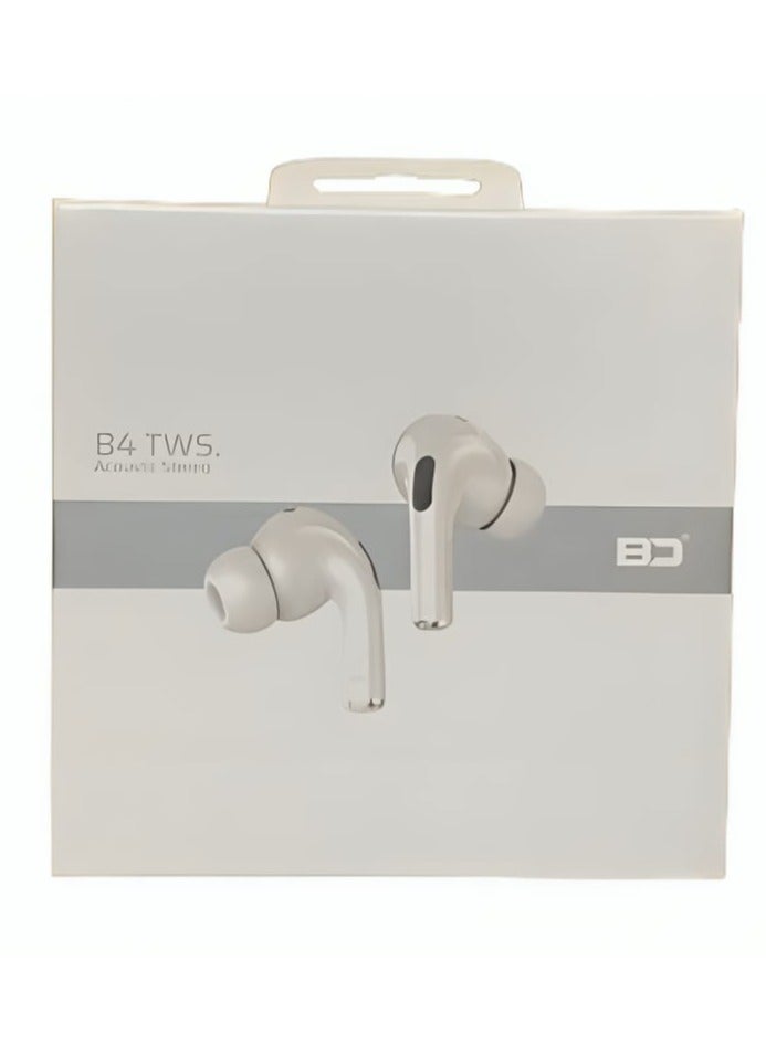 BD TWS Wireless Earphones with Hanging Rope and Wireless Charging Bluetooth 5.3 White - Image 1