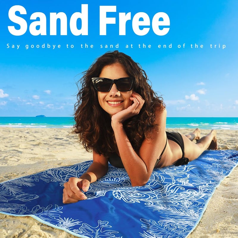 Widdonen Microfiber Lightweight Beach Towel Sand Free Quick Dry Absorbent Thin Compact Towels for Swimming Pool Camping Beach Accessories Large Easy Pack Travel Things for Vacation Essentials Gift - Image 4