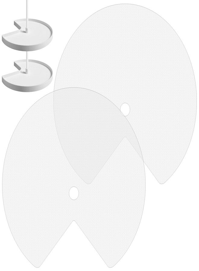 Innconee Lazy Susan Shelf Liner 31 Inch EVA Lazy Susan Shelf Liner Non-Adhesive Protection Mats for Cabinet Fridge Refrigerator Pantry Sink Cupboard Storage (2, Clear, Diamond Pattern) - Image 1