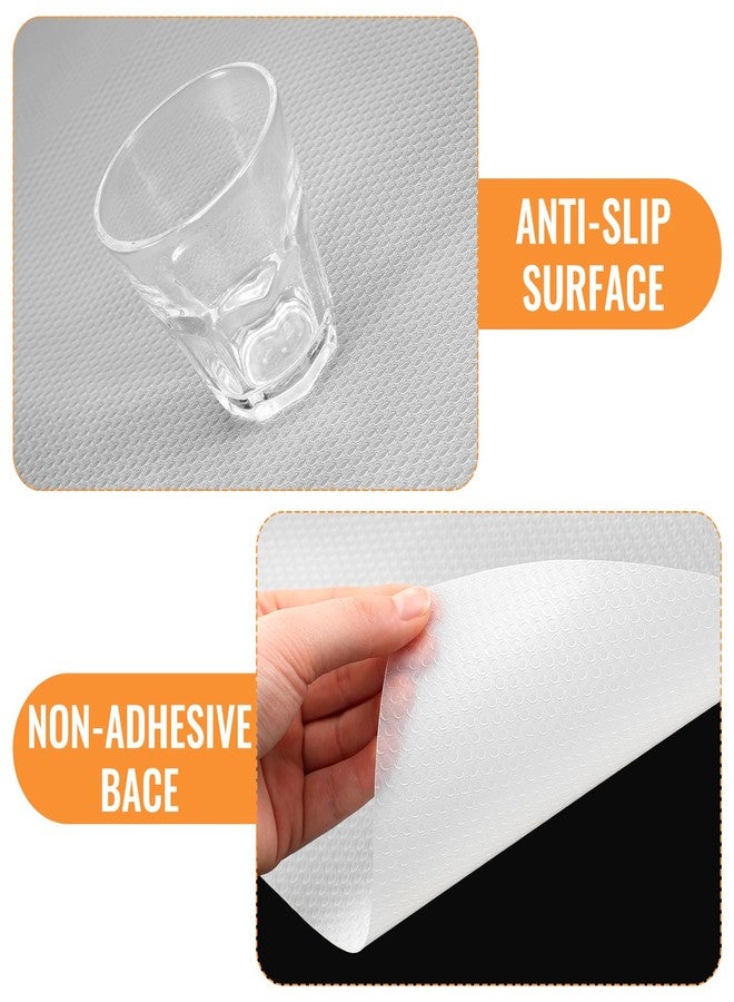Innconee Lazy Susan Shelf Liner 31 Inch EVA Lazy Susan Shelf Liner Non-Adhesive Protection Mats for Cabinet Fridge Refrigerator Pantry Sink Cupboard Storage (2, Clear, Diamond Pattern) - Image 4