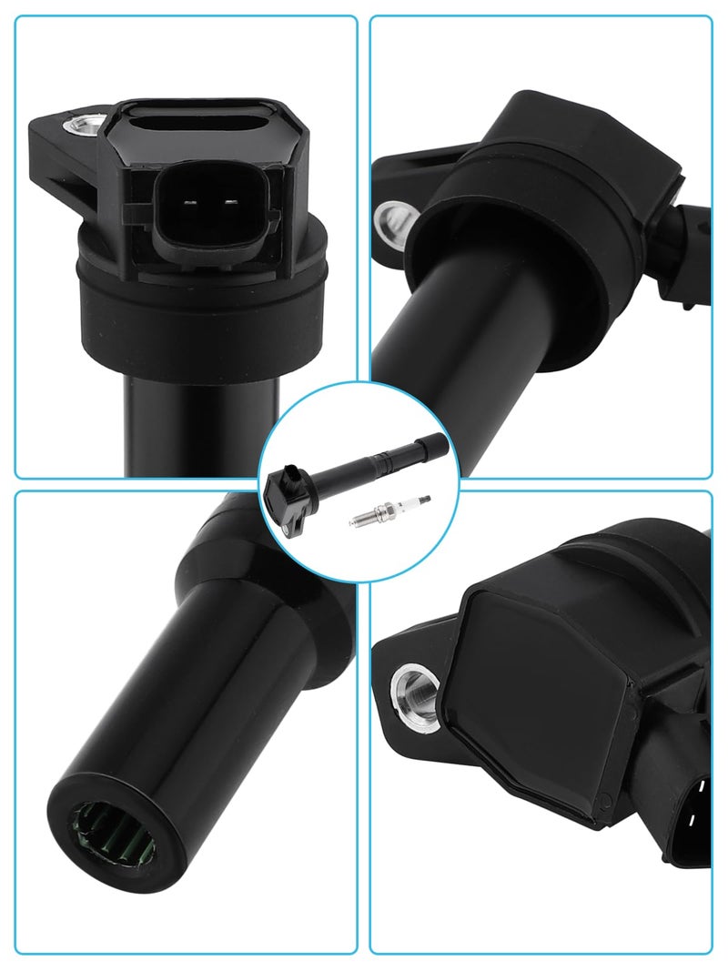 TAUTOY UF651 Ignition Coil Pack & Iridium Spark Plugs (1.8L 2.0L) For Kia Soul 2012-2019,Forte 2014-2016,Forte5 2014-2018, For Hyundai Elantra 2011-2020,Tucson 2014-2021,#27300-2E000 18846-11070 4 PCS - Image 2
