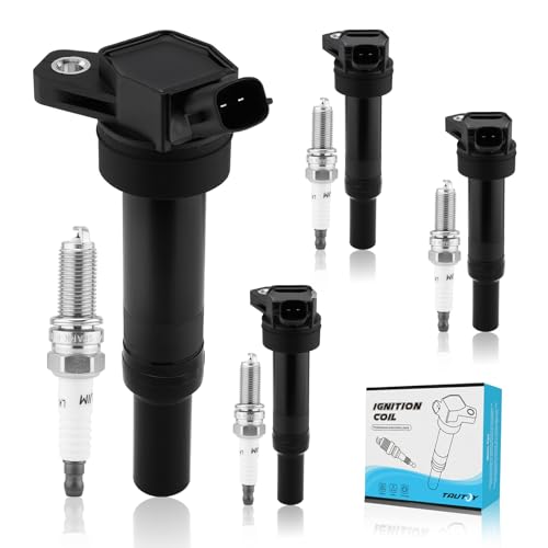 TAUTOY UF651 Ignition Coil Pack & Iridium Spark Plugs (1.8L 2.0L) For Kia Soul 2012-2019,Forte 2014-2016,Forte5 2014-2018, For Hyundai Elantra 2011-2020,Tucson 2014-2021,#27300-2E000 18846-11070 4 PCS - Image 1