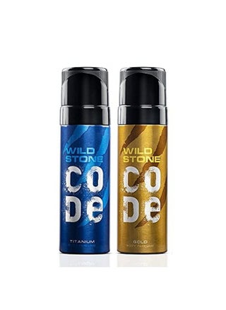 Code Gold & Titanium No Gas Body Perfume Combo For Men Pack Of 2 (120Ml Each) - pzsku/Z57C4D6F8FDC4EC72A05FZ/45/_/1666102052/1f543e15-f5e5-46a8-a96f-239ae1a74873