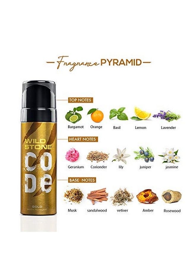 Wild Stone - Code Gold & Titanium No Gas Body Perfume Combo For Men Pack Of 2 (120Ml Each) - Image 1