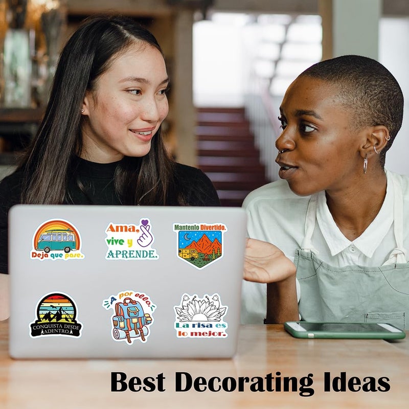 1step2dream 300pcs Spanish Inspirational Stickers for Teens Adults Teachers | Motivational Decals | Positive Vision Board Stickers for Journaling Scrapbook,Water Bottles, Laptop | Reward Sticker - Image 3