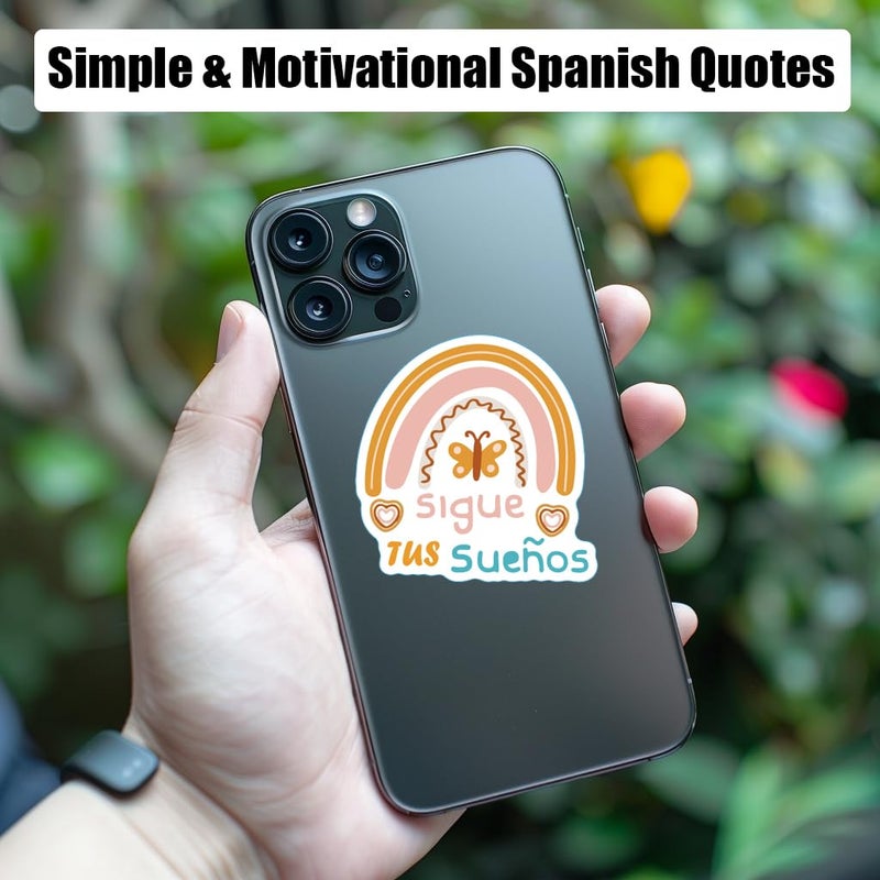 1step2dream 300pcs Spanish Inspirational Stickers for Teens Adults Teachers | Motivational Decals | Positive Vision Board Stickers for Journaling Scrapbook,Water Bottles, Laptop | Reward Sticker - Image 5