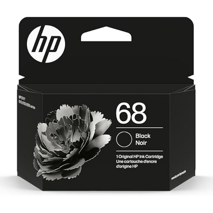 HEWLETT PACKARD 68 BLACK INK CARTRIDGE | WORKS ENVY 6100E, 6500E SERIES | ELIGIBLE FOR INSTANT INK | 7FP21T - Image 1
