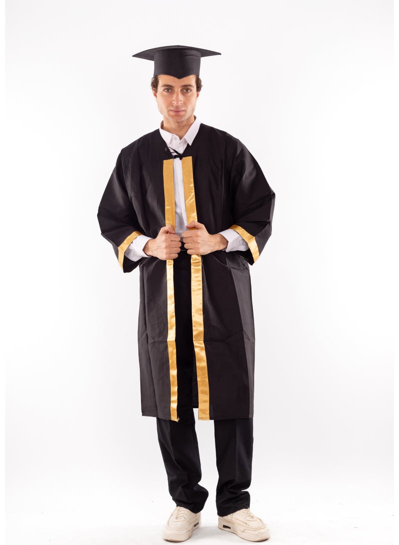 Graduation set (gold robe + cap)