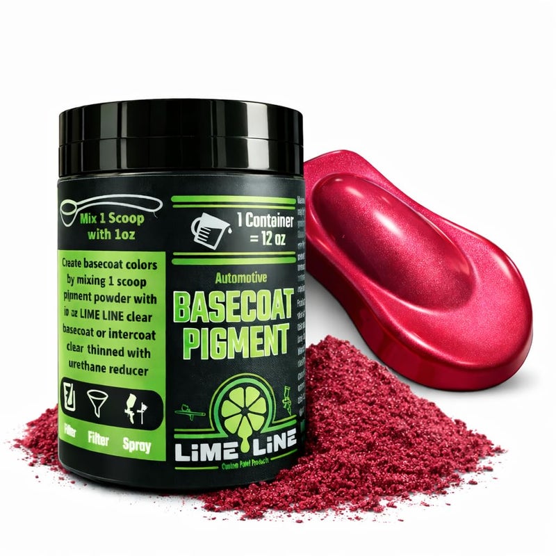 LiME LiNE Base Coat Maker Pigment Powder Automotive Grade Basecoat Metallic Red Pearl - Image 2