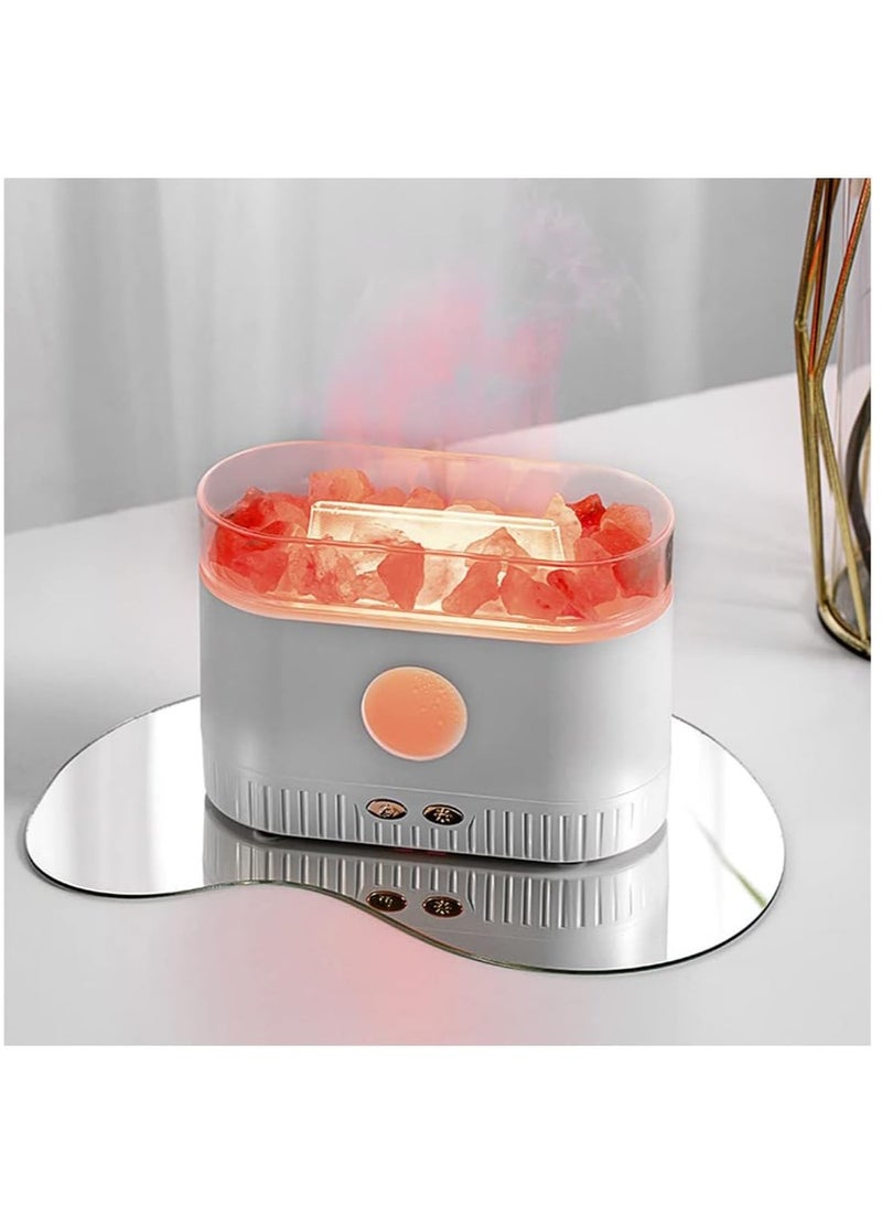 مصباح ملح للزيوت العطرية، 7 ألوان متدرجة، أضواء LED، مرطب بالموجات فوق الصوتية، موزع روائح العلاج العطري، أوضاع رذاذ للمنزل وغرفة النوم والمكتب، إيقاف تلقائي 200 مل - Image 1