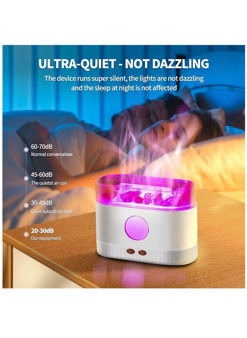 مصباح ملح للزيوت العطرية، 7 ألوان متدرجة، أضواء LED، مرطب بالموجات فوق الصوتية، موزع روائح العلاج العطري، أوضاع رذاذ للمنزل وغرفة النوم والمكتب، إيقاف تلقائي 200 مل - Image 5